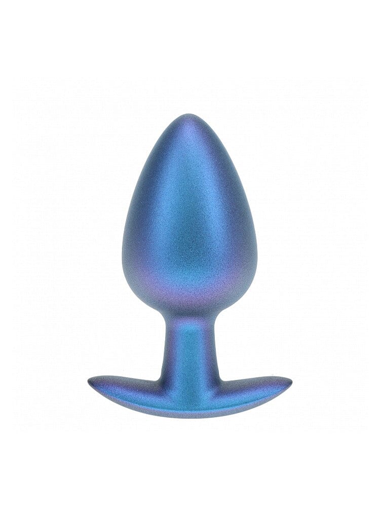 OUCH! Silicone Metallic Blue Large Anal Plug