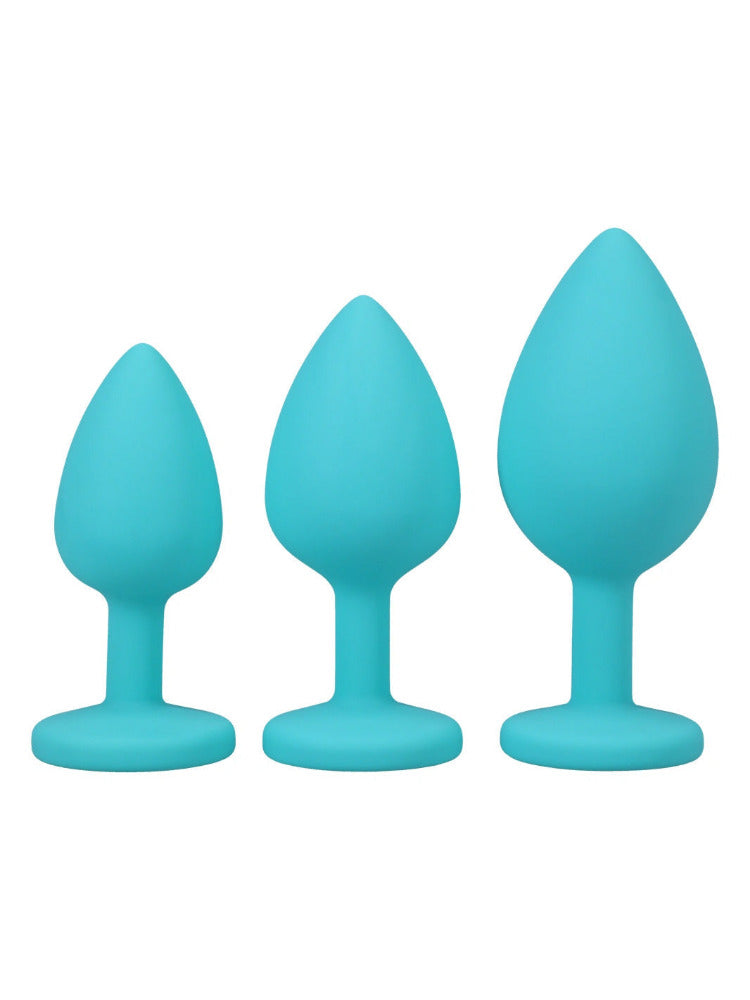 A-Play 3 Piece Anal Trainer Set Anal Toys Doc Johnson Teal