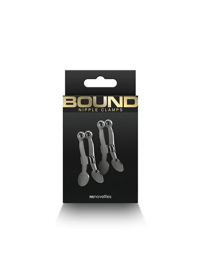 Bound Adjustable Heavy-Duty Nipple Clamps Bondage and Fetish NS Novelties Gunmetal Black