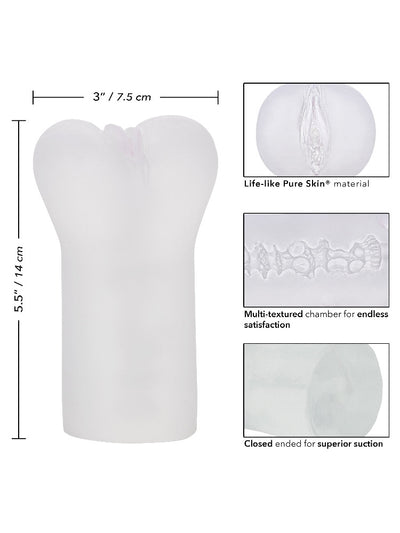Boundless PureSkin Realistic Vulva Stroker Masturbators CalExotics Frost