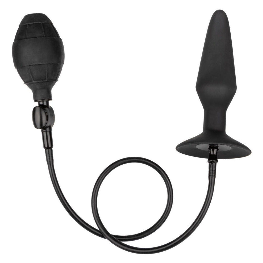 Silicone Inflatable Anal Plug Anal Toys CalExotics Black Large