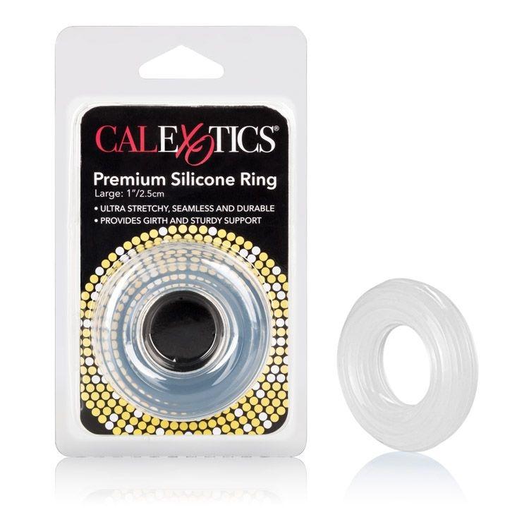 Seamless Premium Silicone Cock Ring Large More Toys CalExotics Clear