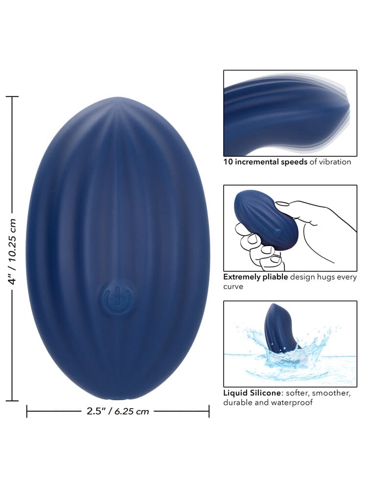 Cashmere Velvet Curve Rechargeable Massager Vibrators CalExotics Blue