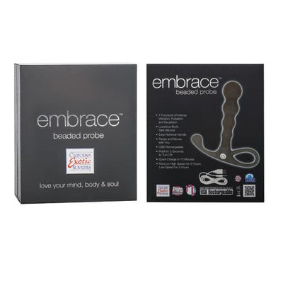 Embrace Beaded Rechargeable Anal Probe Anal Toys CalExotics Grey
