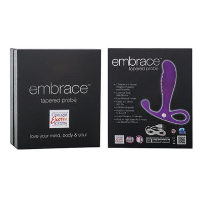 Embrace Tapered Rechargeable Anal Probe Anal Toys CalExotics Purple