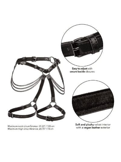 Euphoria Bondage Multi Chain Thigh Harness Bondage & Fetish CalExotics Black One Size