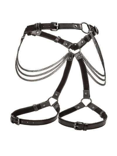 Euphoria Bondage Multi Chain Thigh Harness Bondage & Fetish CalExotics Black One Size Plus