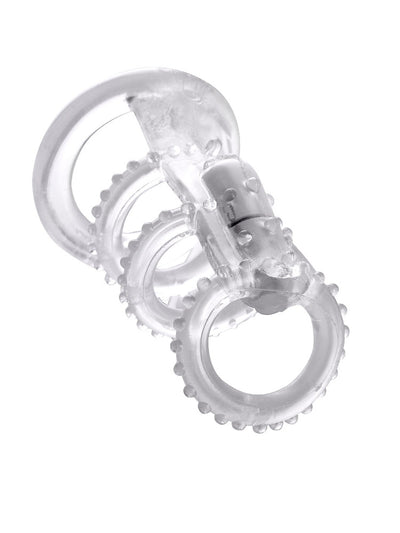 Fantasy X-tensions Vibrating Cock Cage More Toys Pipedream Products Clear