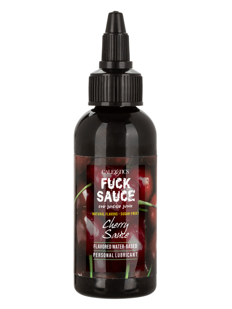 Fuck Sauce Cherry Oral Play Lubricant Lubes and Massage CalExotics 4 Oz