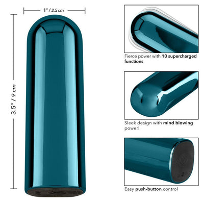 Glam Fierce Power Bullet Vibrator Vibrators California Exotics Novelties - Blue