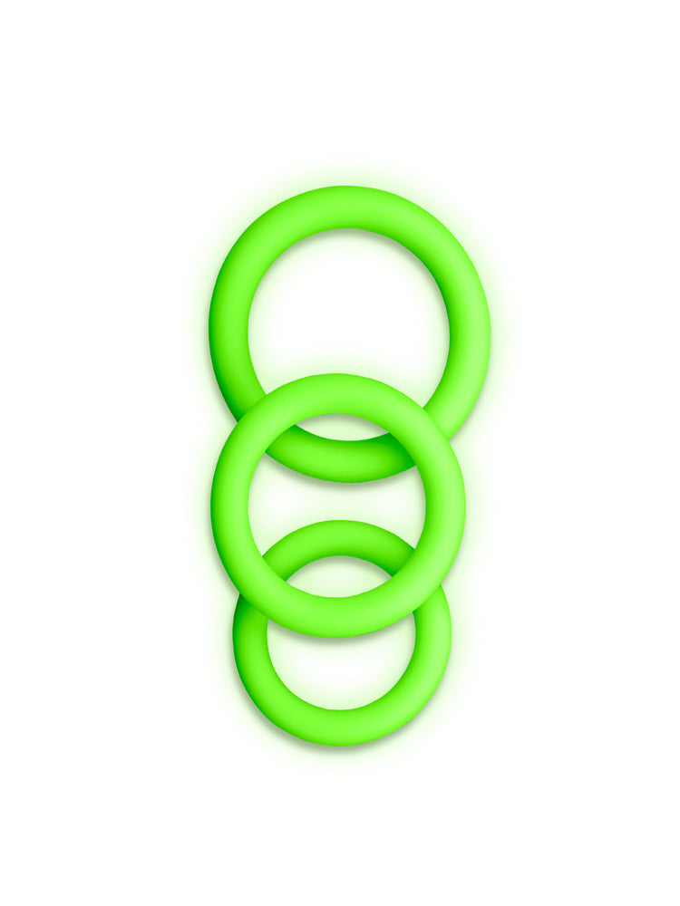 OUCH! Glow In The Dark Cock Ring Set More Toys Shots America Green