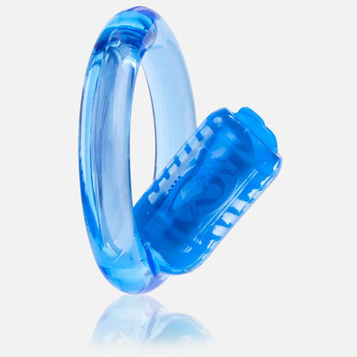 GO Q Vibrating Perineum & Cock Ring More Toys Screaming O Blue