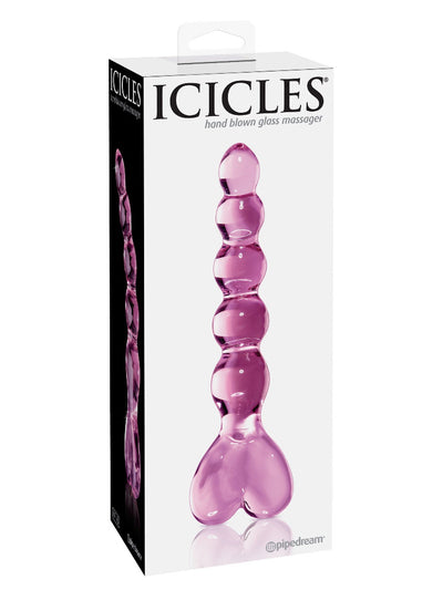 Icicles No. 43 Glass Massager Anal Beads Anal Toys Pipedream Products Pink