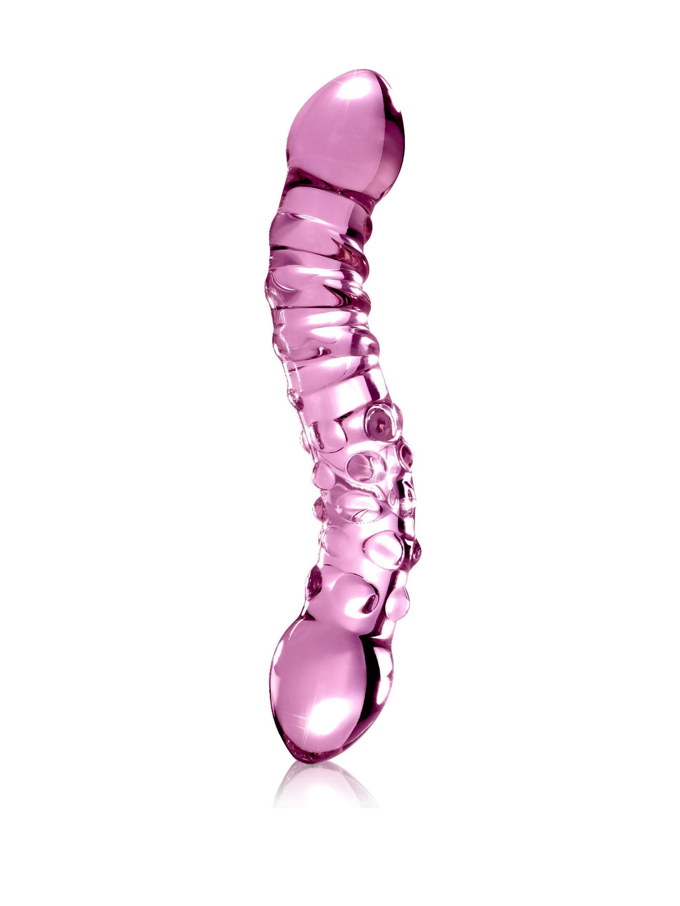 Icicles No. 55 Glass Dual Ended Massager Dildos Pipedream Products Pink