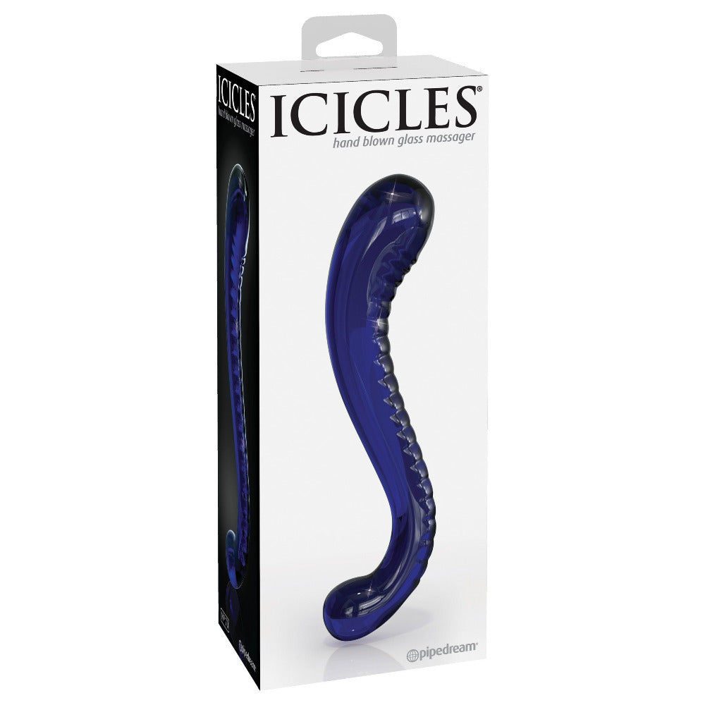Icicles No. 70 Glass Dual Ended Massager Dildos Pipedream Products Blue