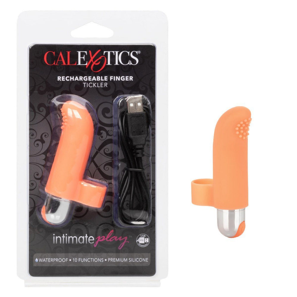 Intimate Play Vibrating Finger Tickler More Toys CalExotics Orange