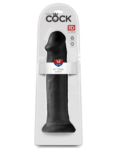 King Cock Real Deal Ultra-Realistic Dildo Dildos Pipedream Products Black 14"