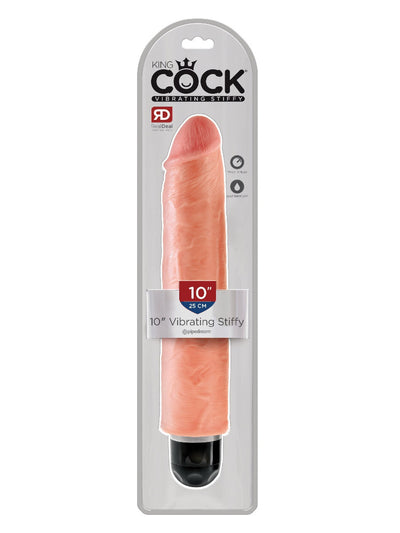 King Cock Vibrating Stiffy Life-Like Dildo Dildos Pipedream Products  10"-XXLarge-Light