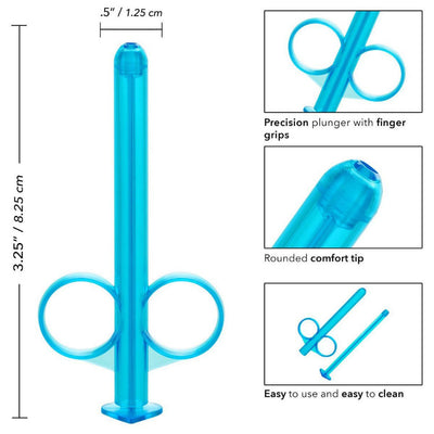 Lube Tube Dispenser Precision Plungers More Toys CalExotics Blue