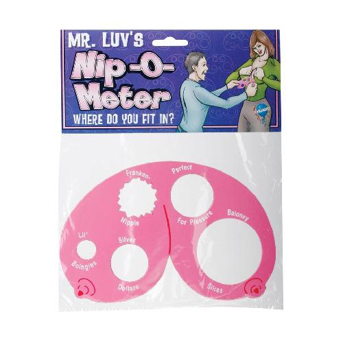 Mr. Luv’s Nip-O-Meter Nipple Sizer Novelties and Games Pipedream Products Pink