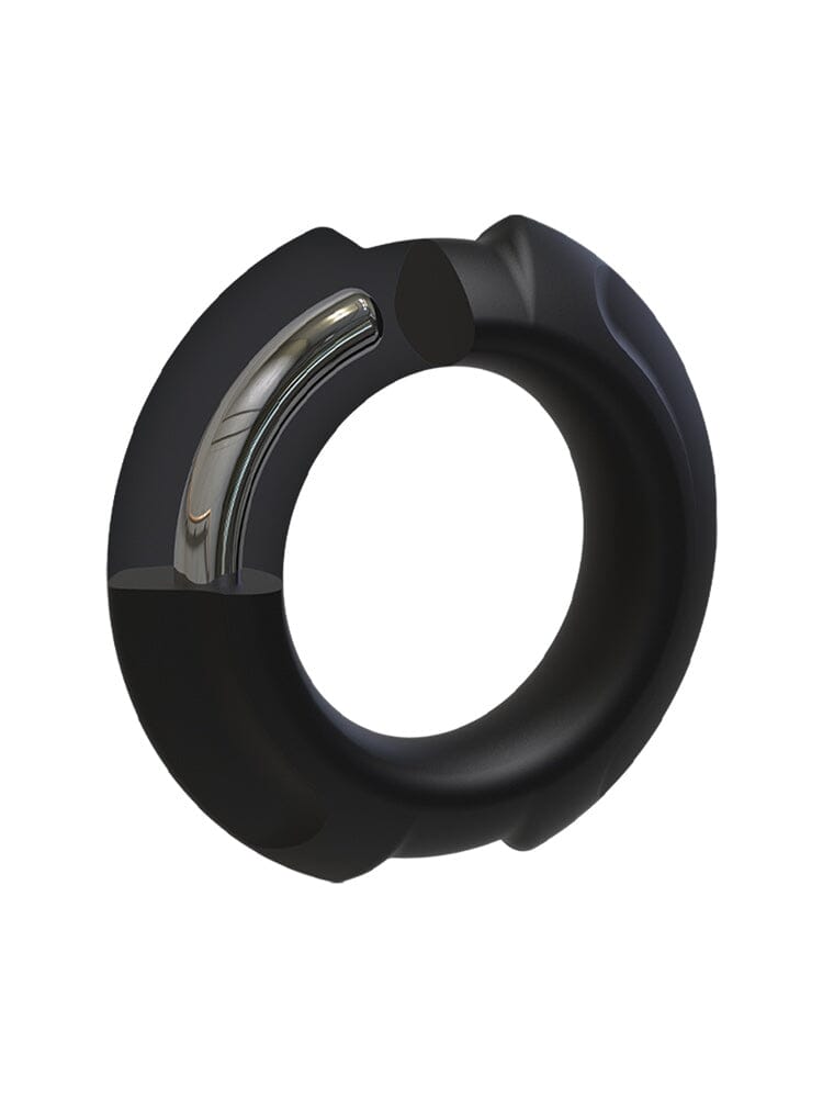 OptiMALE FlexiSteel Silicone Cock Ring More Toys Doc Johnson Small Black 