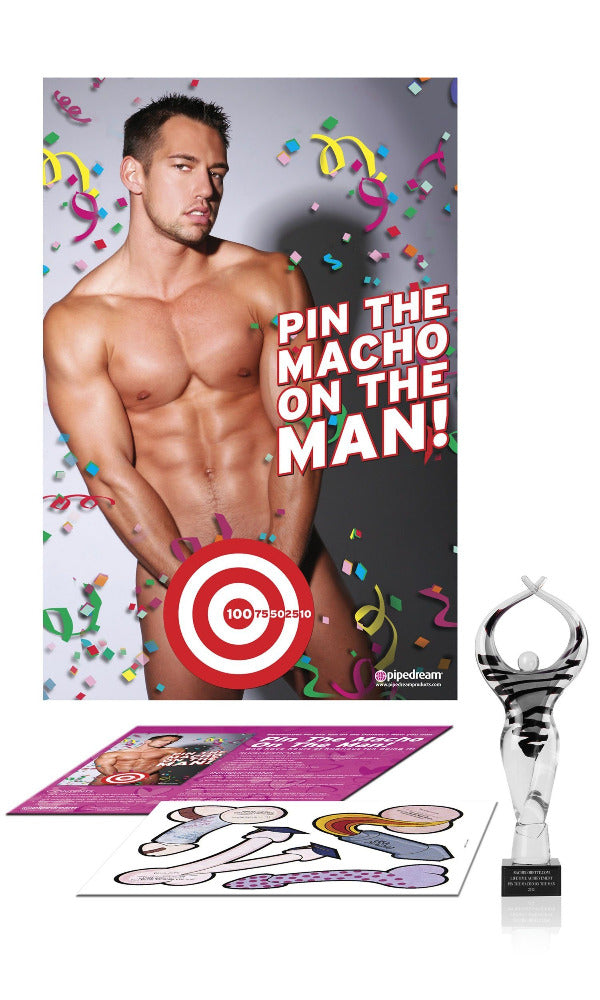 Pin The Macho On The Man Adult Game Novelties and Games Pipedream Products 