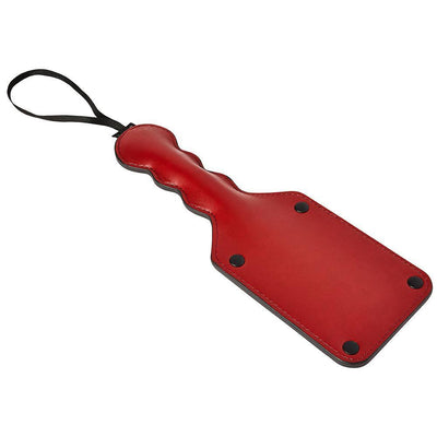 Saffron Square Vegan Leather Paddle Bondage & Fetish Sportsheets International Red