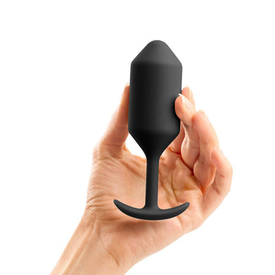 Snug Plug Weighted Silicone Butt Plugs Anal Toys B-Vibe Large Black