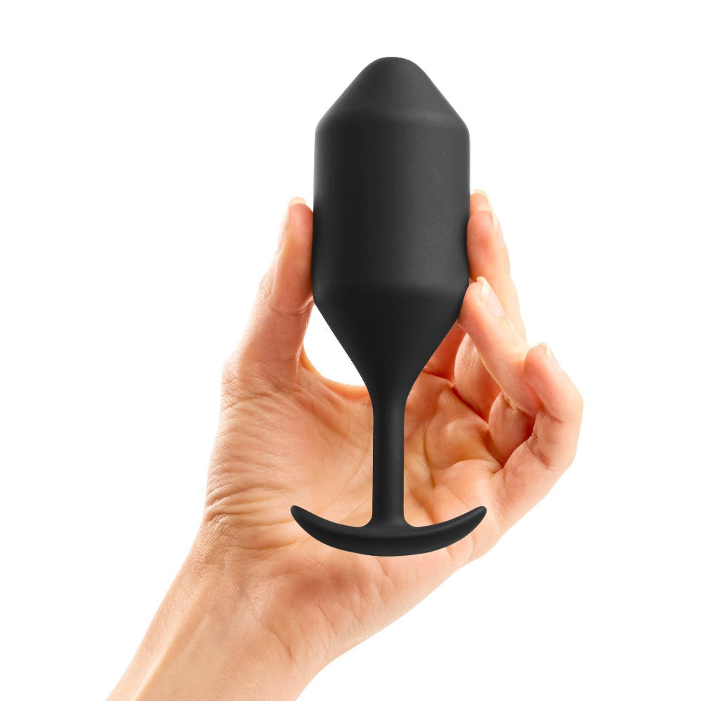 Snug Plug Weighted Silicone Butt Plugs Anal Toys B-Vibe X-Large Black