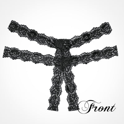 Adore Southern Rhapsody Crotchless Panty Lingerie Allure Lingerie Black