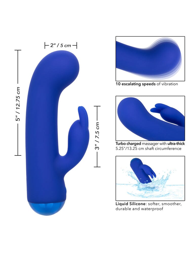 Thicc Chubby Bunny G-Spot Rabbit Vibrator Vibrators CalExotics Blue