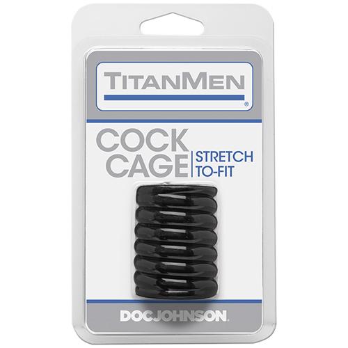 TitanMen Tools Cock Cage Penis Enhancer More Toys Doc Johnson Black