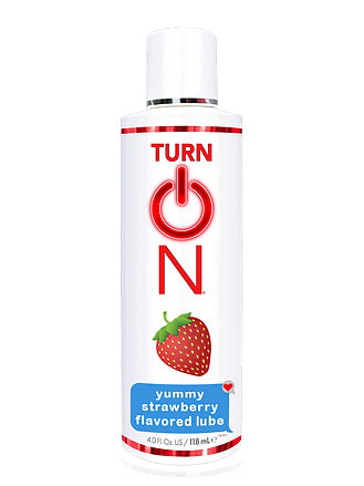 TURN ON Yummy Water Based Lubricant Lubes and Massage Wet Lubricants Yummy Strawberry 4 Oz