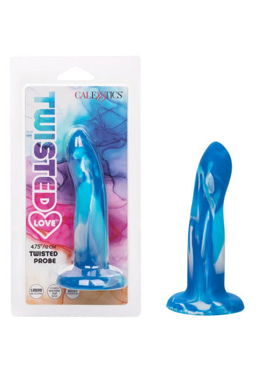 Twisted Love Silicone Twisted Probe Dildos California Exotic Novelties Blue