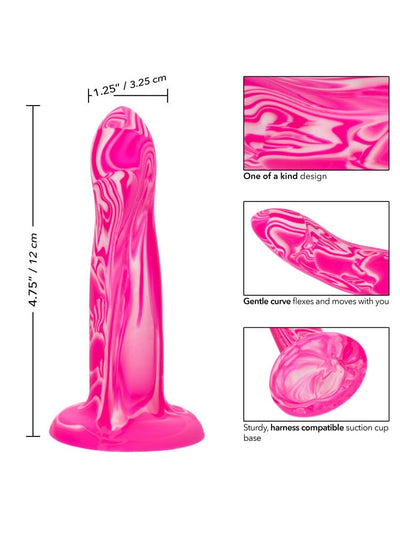 Twisted Love Silicone Twisted Probe Dildos California Exotic Novelties Pink