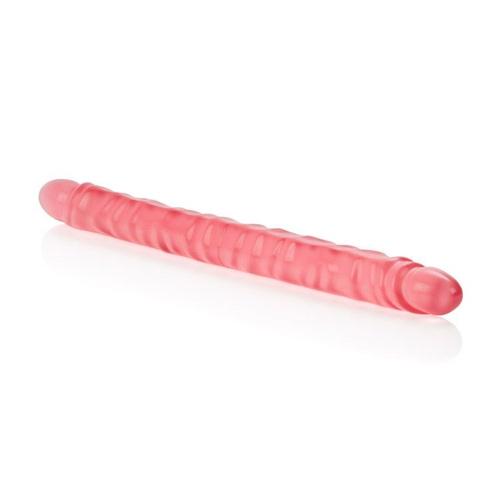 Veined Super Slim Double-Ended Dong Dildos California Exotic Novelties Pink