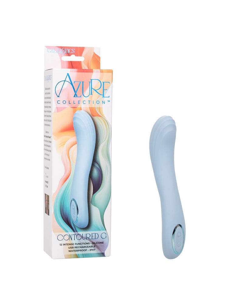 Azure Collection: Contoured G Silicone Classic Vibrator