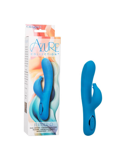 Azure Collection: Flutter G Silicone Rabbit Vibrator