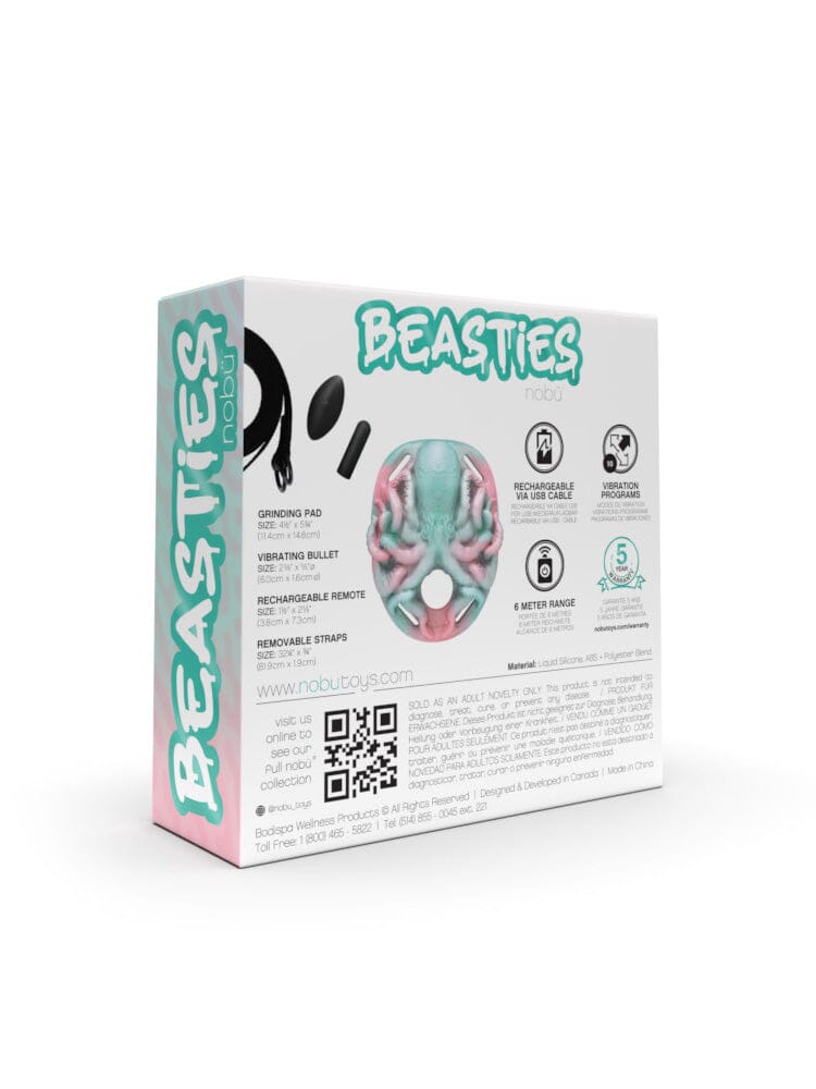 Beasties Cëto - Rechargeable Vibrating Octopus Grinding Pad w Straps and Remote