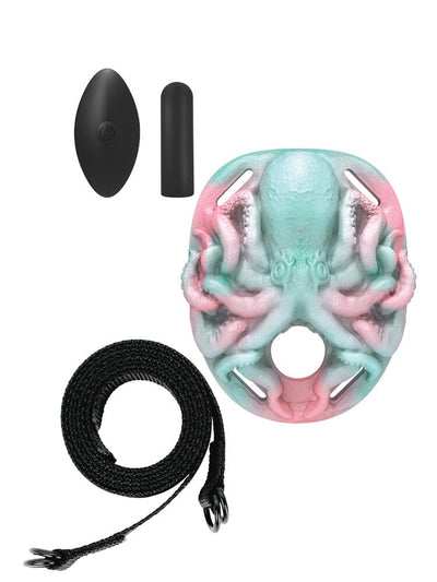 Beasties Cëto - Rechargeable Vibrating Octopus Grinding Pad w Straps and Remote