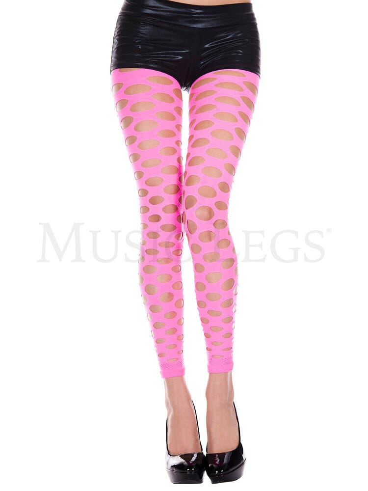 Big Pot Hole Cut Out Opaque Leggings