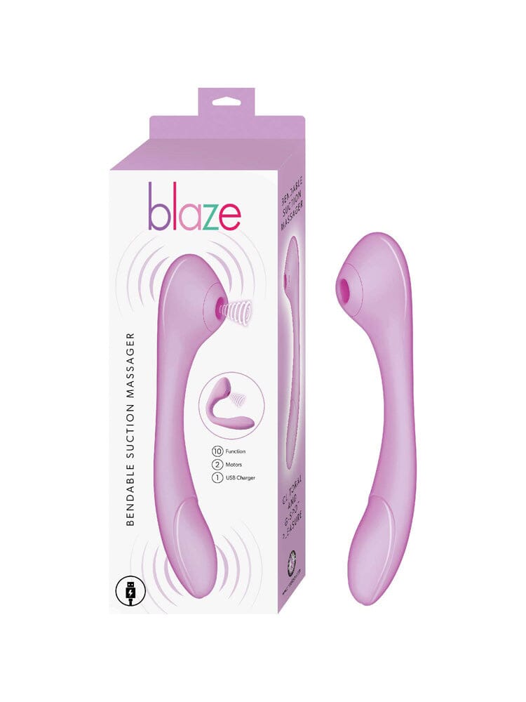 Blaze Bendable Suction Massager-Lavender