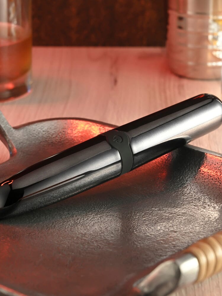 Buzz Buddy Lipstick Double-Ended Bullet Vibrators Selopa Black Chrome