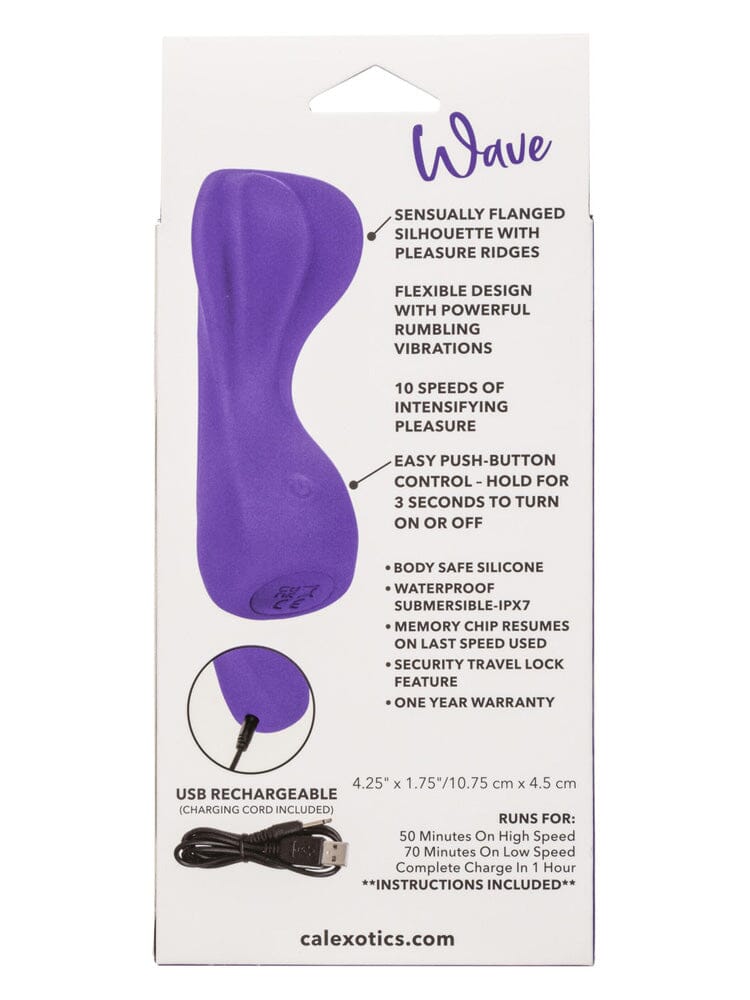 Cascade Wave Purple Silicone Rechargeable Clitoral Massager