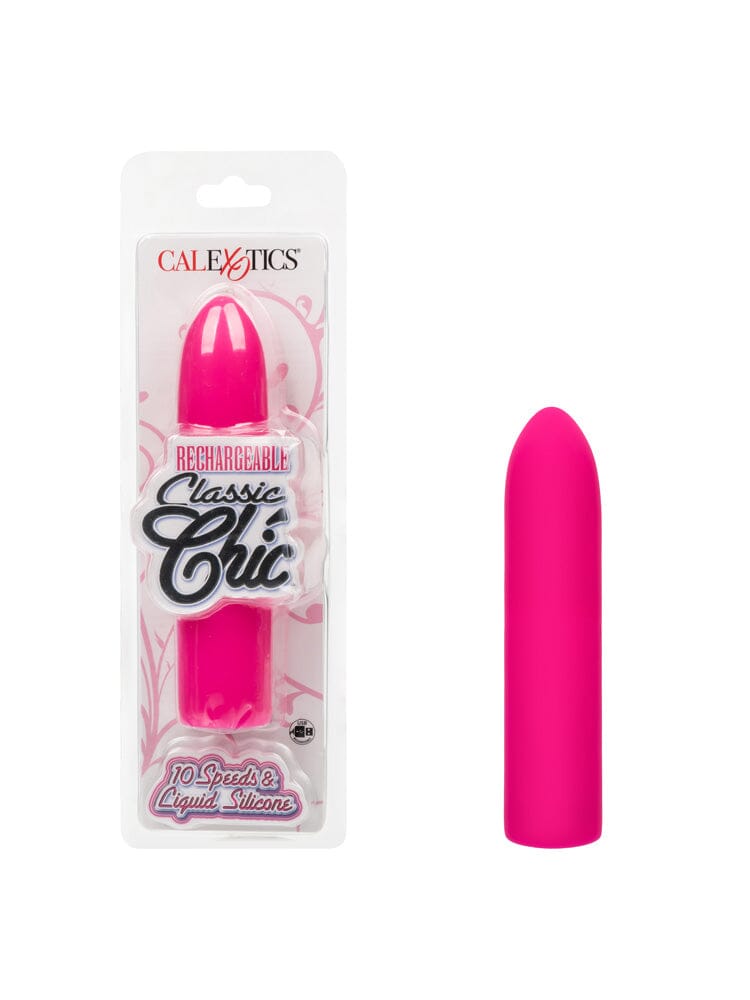 Classic Chic Silicone Rechargeable Mini Pink Bullet Vibrator