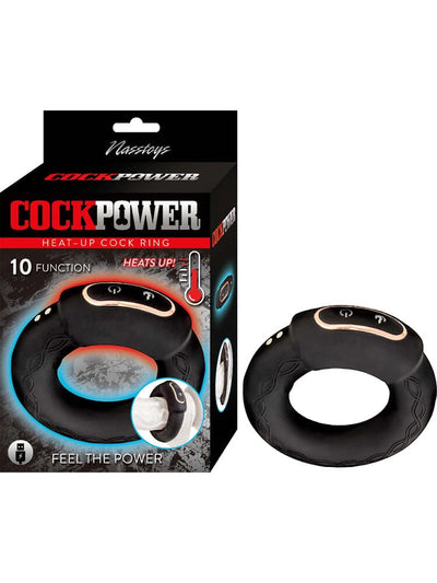 Cockpower Heat Up Cock Ring-Black