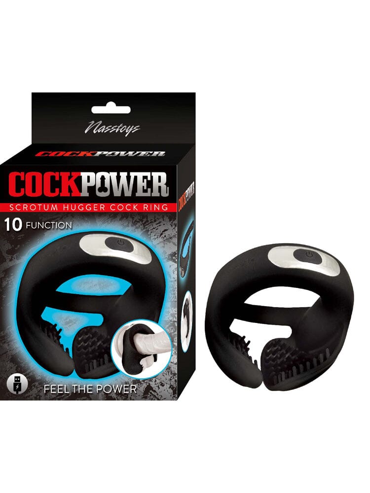 Cockpower Scrotum Hugger Cock Ring-Black