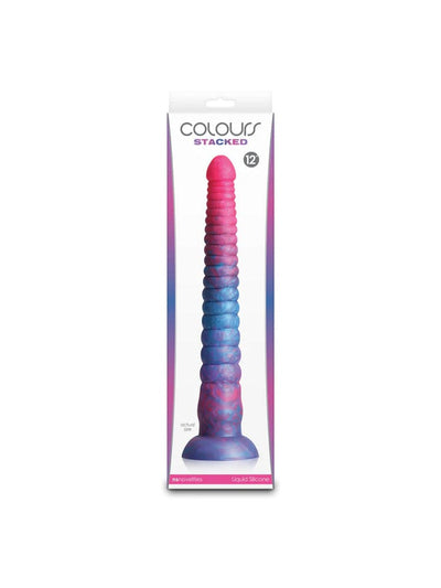 Colours - Stacked - 12" Dildo - Pink/Blue