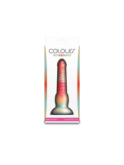 Colours - Stacked - 6" Dildo - Red/Gold