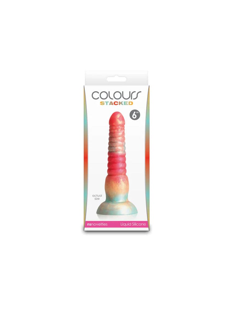 Colours - Stacked - 6" Dildo - Red/Gold